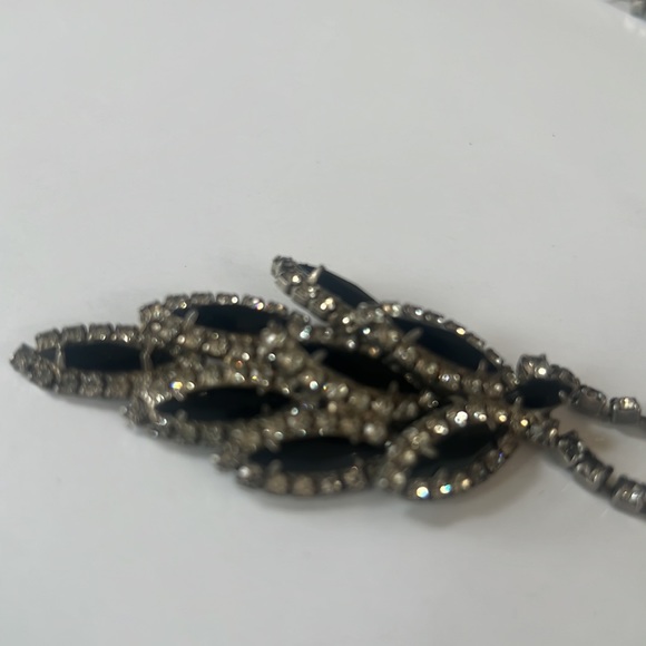 Elizabeth Cole's Black Rhinestone Crystal Necklace - Picture 10 of 10